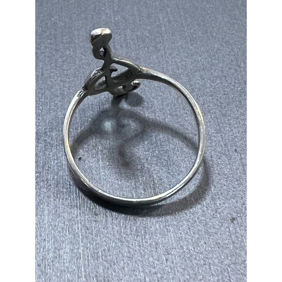 Sterling Silver Musical Note Ring SZ 5.5 - Picture 4 of 5